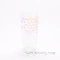 500ml new design rivet shape rhomboid pattern style water bottle reusable plastic cup